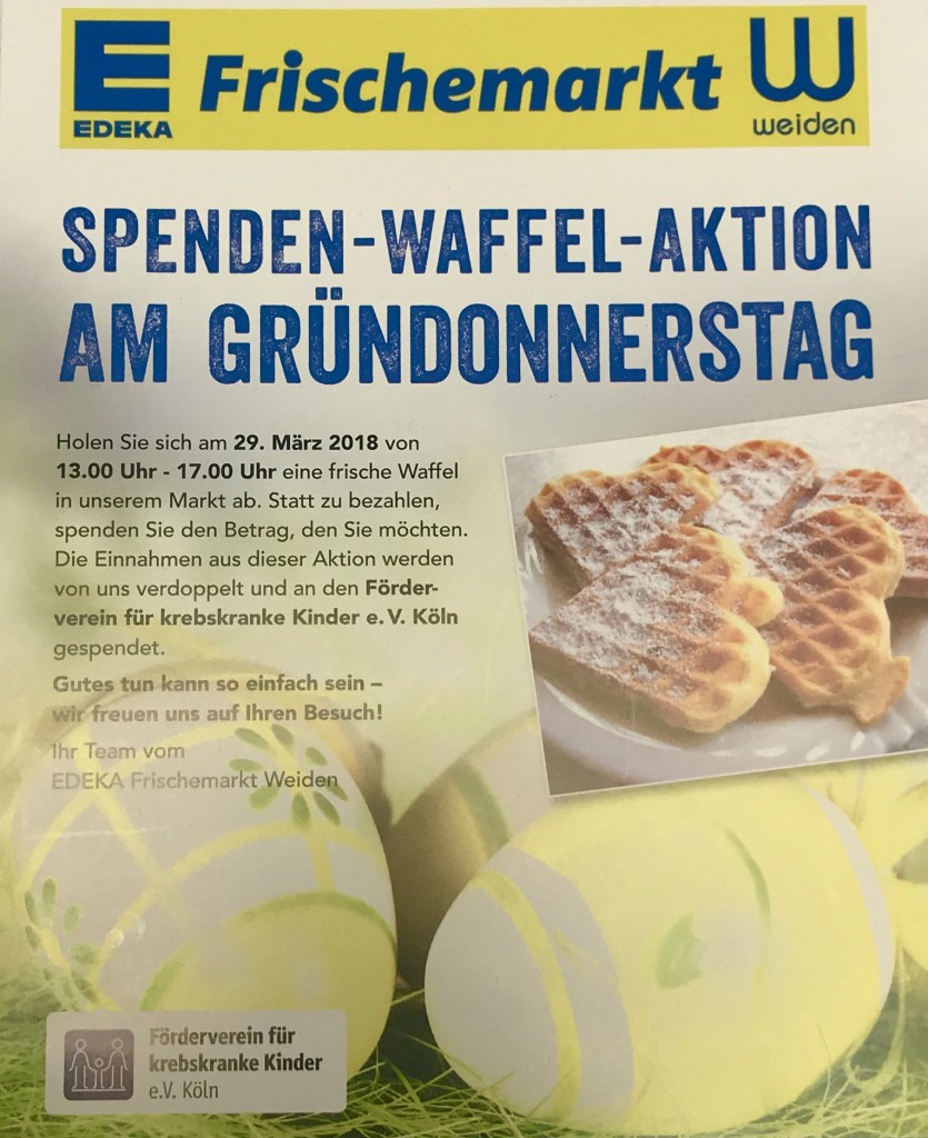 2018-04 Edeka Weiden Waffelaktion